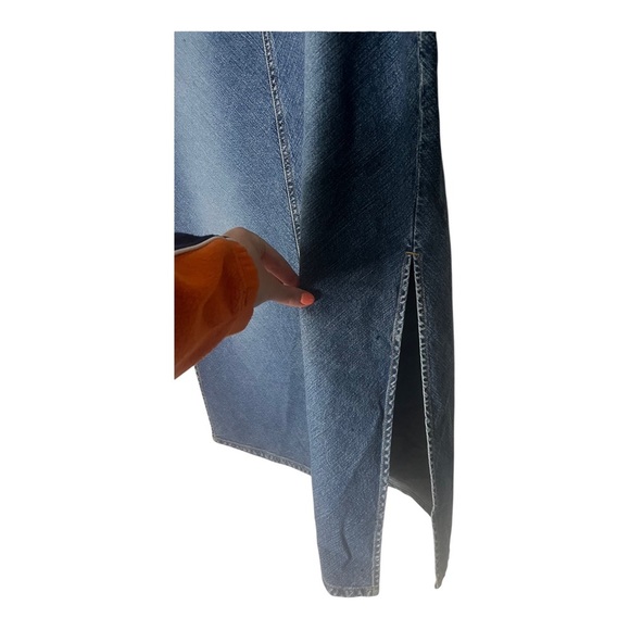Maxi Denim Jean Skirt Old Navy Y2K 100% Cotton Size 16 - Picture 2 of 5